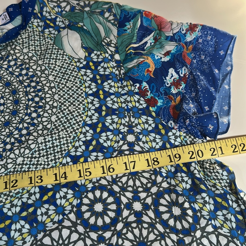 Johnny Was Rayon Short Sleeve Tunic - Picture 5 of 9